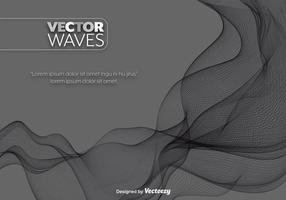 Elemento de onda abstracta de vector negro