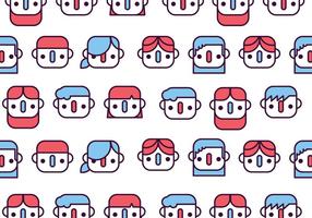 Children Faces Pattern vector