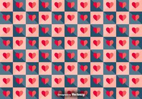 Vector Tiled Pattern With Paper Hearts