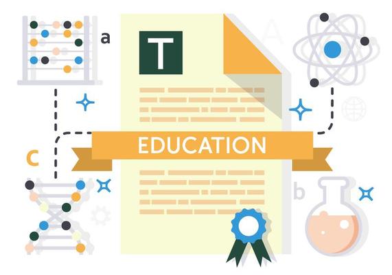 Free Flat Education Vector Illustration