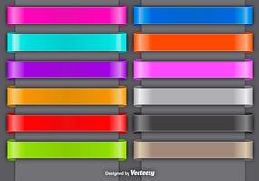 Set Of Colorful Vector Ribbons