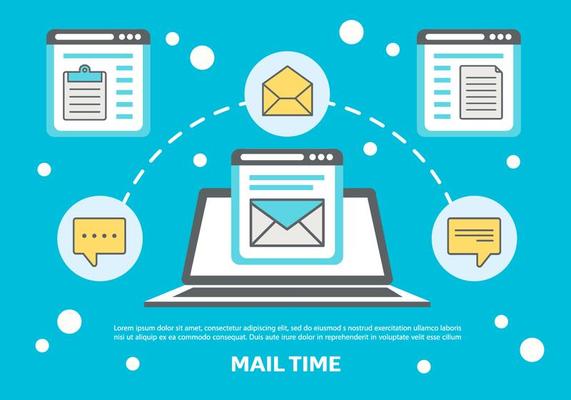 Free Flat Digital Media Vector Illustration