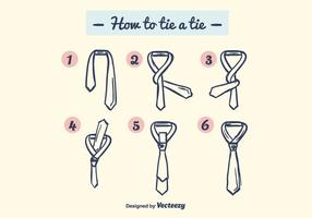 How To Tie A Tie Vector