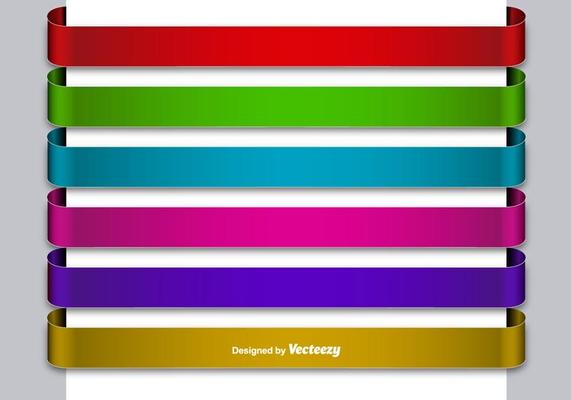 Set Of 6 Metallic Colorful Blank Banners