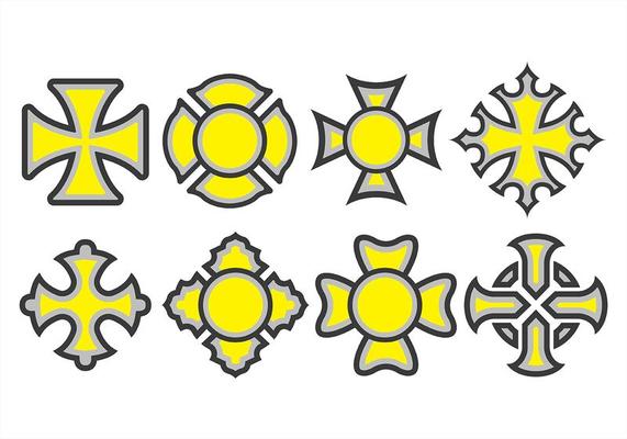 Maltese and Iron Cross Vector Set