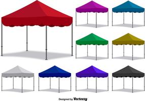 Vector Colorful Folding Tent Set