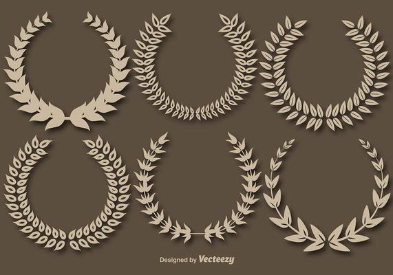 Gold Laurel Wreath Vector Art, Icons, and Graphics for Free Download