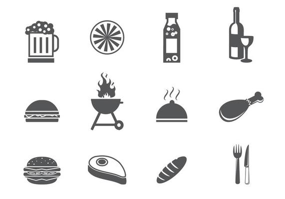 BBQ and Tailgating Icon Set