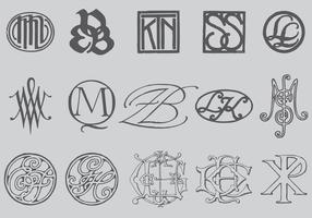 Old Style Monograms vector