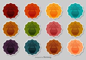 Kalash Vector Badges Set