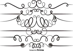 Vector Set Of Scrollwork Elements