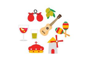 Juego de iconos España gratis vector