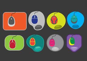 Mouse Pad Icons vector