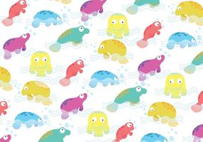 Manatee colorful Pattern Vector