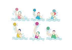 Water Polo Girls Vector