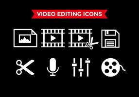 Video Editing Icons Vector