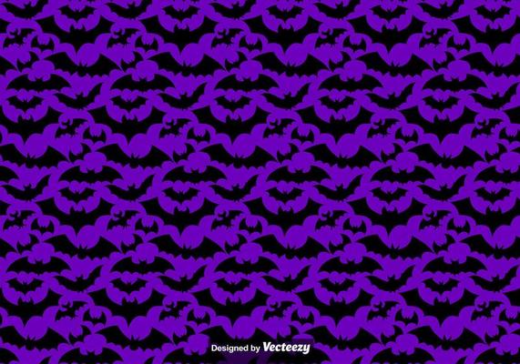 Vector Seamless Pattern Of Black Bats Silhouettes
