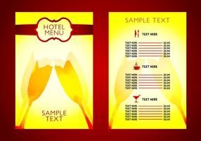 Menú del hotel plantilla de plantilla profesional vector