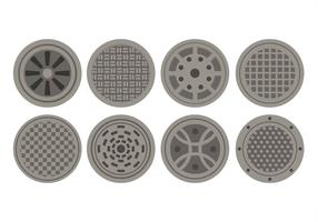 Manhole Icons vector