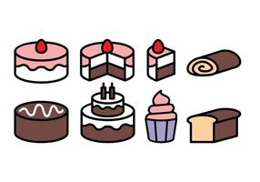 Free Cake Icon Set vector