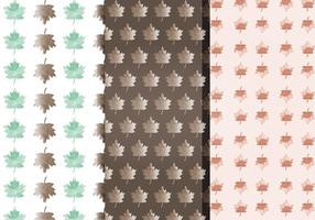 Vector Watercolor Fall Leaf Patterns