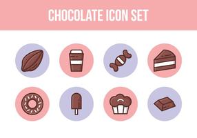 Iconos de chocolate gratis vector