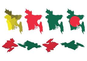 Vector libre del mapa de Bangladesh