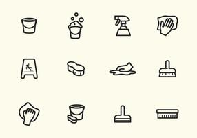 Simple Vector Stroke Cleaning Icons