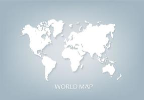 Mapa del mundo libre del vector blanco 3D