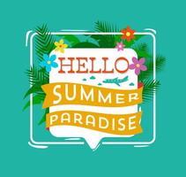 Hello Summer Typography vector