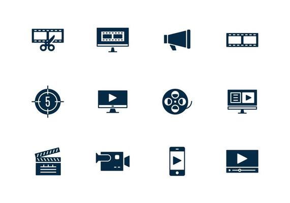 Simple Video Editing Icon