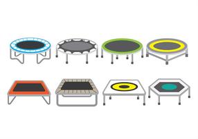 Trampoline Icons vector