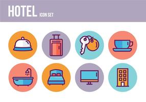 Iconos de hotel gratuitos vector