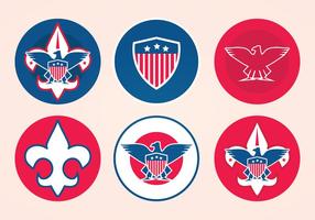 Eagle Scout insignias vectoriales vector