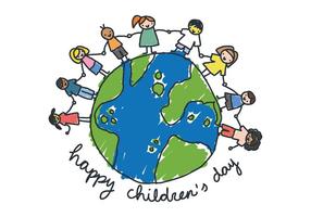 Kids' World Children's Day Vector