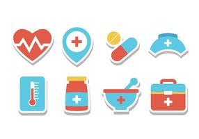Free Hospital Sticker Icons vector