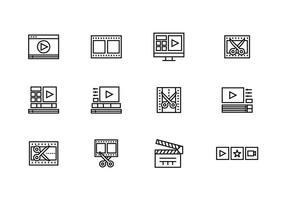 Iconos del Editor de Video vector