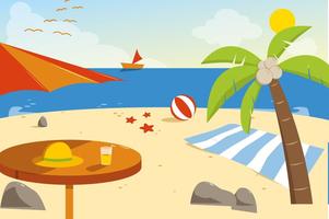 Playa libre de verano ilustración vectorial vector