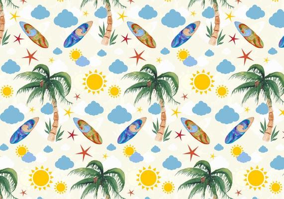 Vector Summer Seamless Pattern