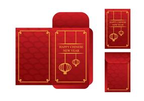 Free Red Packet Template Vector