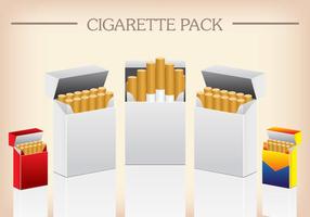 Paquete de la plantilla del vector Paquete Caja de cigarrillos