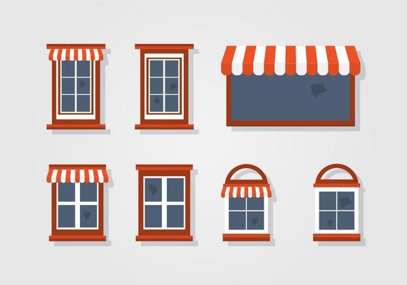 Broken Window Vector Set