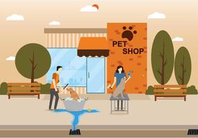 Free Dog Wash Illustration vector