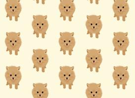 Pomeranian Dog Vector Pattern