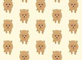 Pomeranian Dog Vector Pattern