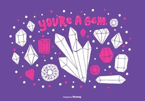 You're A Gem Vector Background