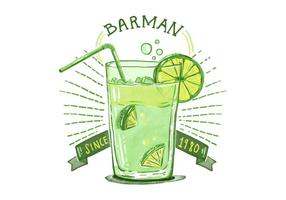 Barman Alcoholic Drink Background vector