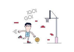 Jugador de baloncesto vector libre