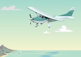 Cessna Fly At Daytime vector