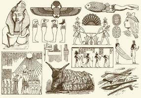 Sepia Egipto Arte vector